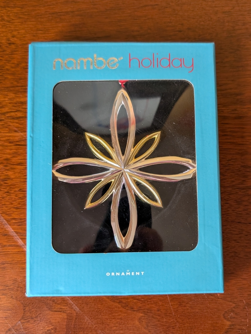 Nambe Christmas Silver & Gold Tone Metal Star Ornament MT0977 in Box EUC